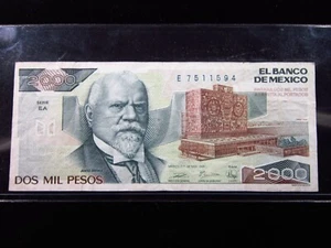 Mexico 2000 Pesos 1989 Banco de México World Banknotes Money h1594 - Picture 1 of 2