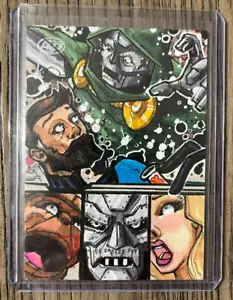2023 Marvel Annual Fantastic Four vs Doctor Doom 1/1 Art Sketch Card 1/1 - Picture 1 of 3