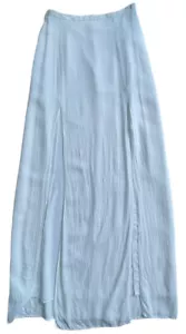 BB Dakota Skirt Womens size 2 White Maxi by Steve Madden Front Slits Long Slip - Picture 1 of 10