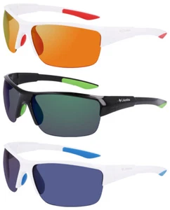 Columbia Wingard Polarized Men's Semi-Rimless Rectangle Wrap Sunglasses - C558SP - Picture 1 of 9