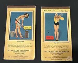 2 Earl Moran Pinup Notepads Calendar Date Books American Ephemera 1946 WRITING - Picture 1 of 12