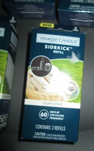 Yankee Candle 7 Car Sidekick Refill In Clean Cotton , 2 Refills In Each Box - Picture 1 of 3