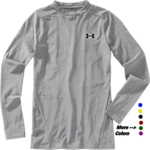 Under Armour Youth Boys Heatgear Compression Long Sleeve Shirt 1202691 FREE SHIP - Picture 1 of 3