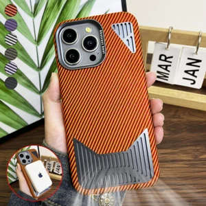 Case For iPhone 15 Pro Max 14 13 12 Carbon Fiber Heat Dissipation Mag Safe Cover - Picture 1 of 29
