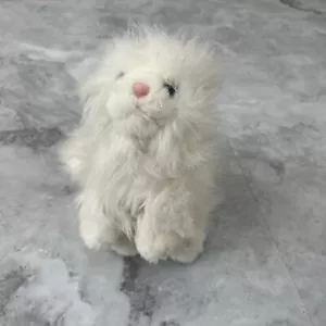 Webkinz HM110 White Long Haired Persian Cat NO Code Kitty Stuffed Animal - Picture 1 of 7