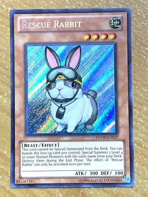 yugioh Rescue Rabbit PHSW-EN037 Secret Rare Unlimited Edition near mint - Image 1 of 3