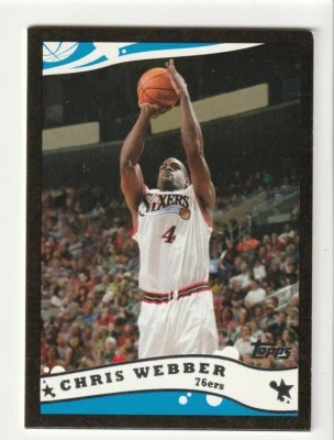 Chris Webber 2005-06 Topps Black Border 125/500 Philadelphia - Image 1 of 2