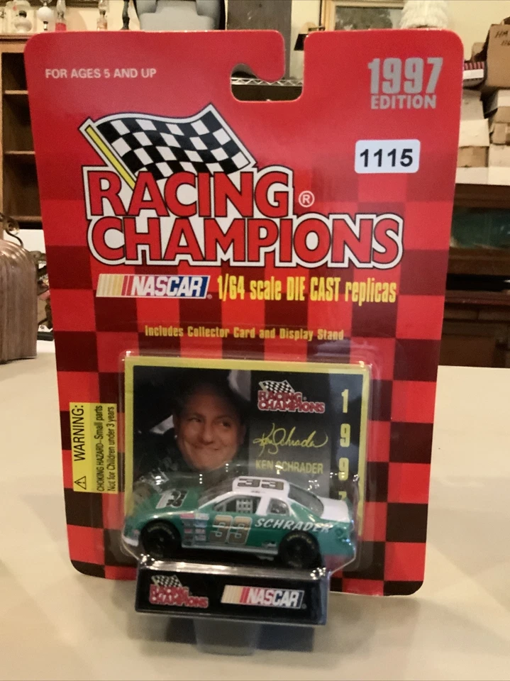 1997 NASCAR Ken Schrader, #33, Andy Petree Racing, Chevy, 1/64 Diecast w Card! - Image 1 of 1