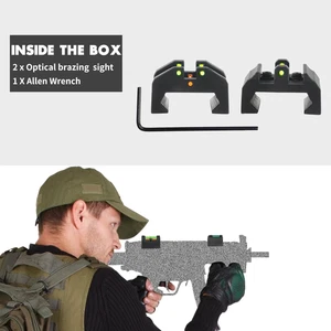 Low Baseline Fiber Optic Sight Front and Rear Sight - Picture 1 of 1