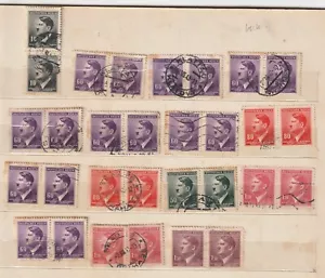 BÖHMEN UND MÄHREN, 1942, 1945, HITLERKOPF, 15 PAAR, GEBRAUCHT - Bild 1 von 1