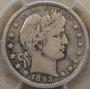 1893-S Barber Quarter 25c PCGS Certified VF20 - Picture 1 of 4