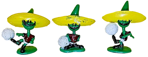 mexican VTG 1984 FIFA WORLD CUP MEXICO 86 PIQUE MASCOT 3 FIGURES 2.50'' TINYKINS Cover
