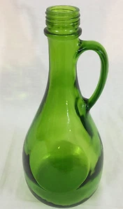 Botella de cristalería verde decorativa vintage con mango sin marcar 1/2 galón 12 pulgadas - Imagen 1 de 11