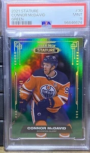 2021-22 Upper Deck Stature Green #/149 Connor McDavid Edmonton Oilers PSA 9 - Picture 1 of 2