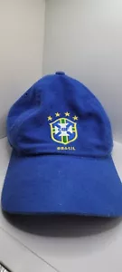 Nike CBF Brazil Hat Cap Adult OSFA Strapback Adjustable Blue Yellow Nike True - Picture 1 of 6
