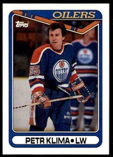 1990-91 Topps Hockey Card Petr Klima Edmonton Oilers #85