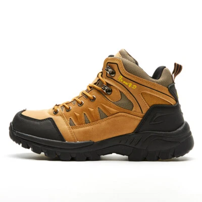 Mens Waterproof Leather Hiking Work Boots Snow Outdoor Warm Sneaker Winter Shoes - Image 1 of 4