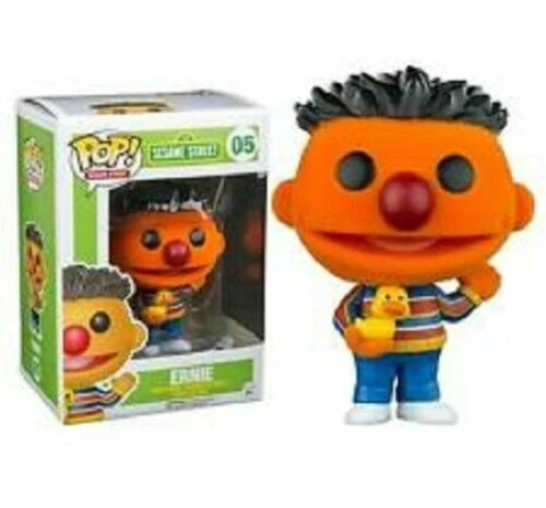 SESAME STREET #05 ERNIE (FLOCKED) Funko Pop Vinyl Figure *NEW* RARE! +PROTECTOR Foto 1 de 1