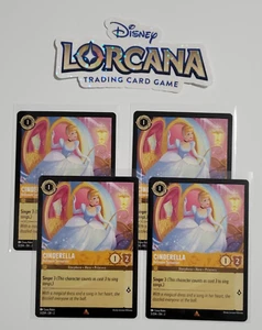 Disney Lorcana Cinderella Ballroom Sensation x4 Playset Rare Non Cold Foil - Picture 1 of 1