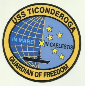 2 USS TICONDEROGA CV-14 U.S.NAVY STICKERS War AIRCRAFTCARRIER SAILOR SOLDIER USA - Picture 1 of 2