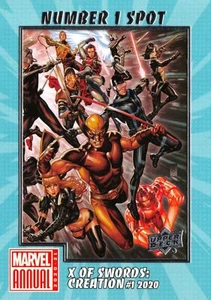 Marvel Annual 2020-21 (UD) NUMBER 1 SPOT Insert N1S-25 X OF SWORDS: CREATION #1 - Picture 1 of 2