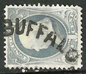 Sc #206 BOLD BUFFALO Town Fancy Cancel 1 Cent Franklin 1883 US 18F75 - Picture 1 of 2