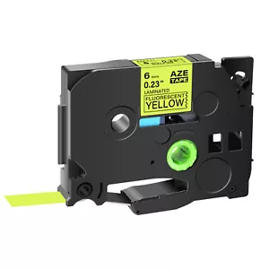 Cinta de etiqueta 1PK TZ-C11 negra sobre amarillo fluo 6 mm para Brother TZe-C11 ST1150DX - Imagen 1 de 13