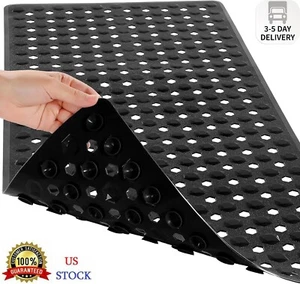 Yimobra Bathtub Shower Mat 34.5 x 15.5, Non Slip Bath Mats for Tub Floor with Dr - Picture 1 of 6
