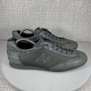 Hogan Olympia Shoes Size 7.5 Gray Sneakers Lace Up Made In Italy