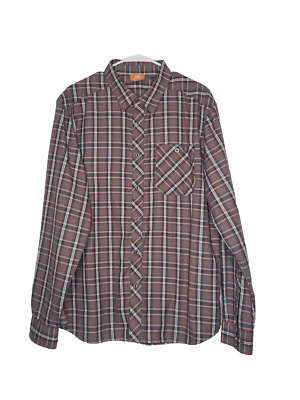 Merrell Men Size XL Select Wick Long Sleeve Plaid Flannel Button Front Shirt - Image 1 of 4