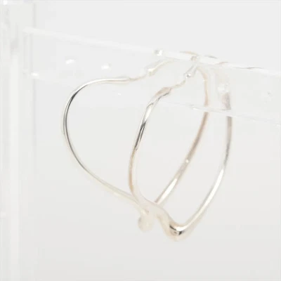 Pendientes de aro Tiffany corazón abierto plata 925 10,3 g Foto 1 de 4