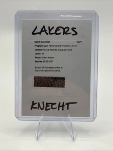Dalton Knecht RC 2024-25 National Treasures Auto Dual Patch /99 Redemption - Picture 1 of 2