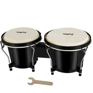 Bongo Drum Set with Tuning Wrench Bongos for Kids Adults Beginners Transparen... - Picture 1 of 7
