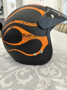 AFX Motorcycle Helmet. New Without Tags. Size L Flame Design.Won In Poker Run - Picture 1 of 6