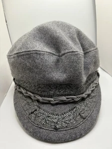 Ägäis griechische Fischer Mütze Wolle 7 5/8 grau San Francisco Vintage Griechenland - Bild 1 von 8
