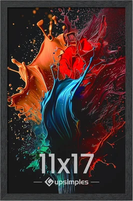 11X17 Picture Frame for Wall Black, Display Pictures 11X17 Poster Frame, Wall Si - Image 1 of 4