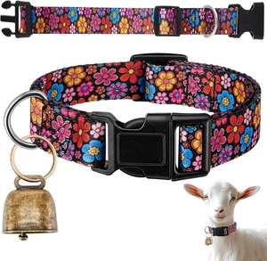 Ziegenhalsbänder mit Glocken Weide Kupferglocke und verstellbarem Nylonhalsband Set laut - Bild 1 von 12