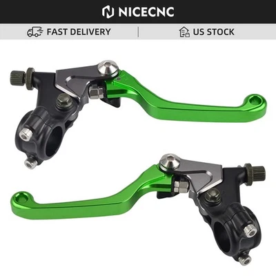 NICECNC Shorty Clutch Brake Levers For Kawasaki KDX80 1982-1988 KDX200 1983-1985 - Image 1 of 4