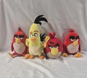 Lote de 4 Angry Birds Peluche Pájaros Rojos, Niña Pájaro y Portabrocas - Imagen 1 de 10