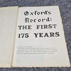 Vintage Oxford's Record First 175 Years Dorothy DeBisschop CT History 1973 - Bild 1 von 18