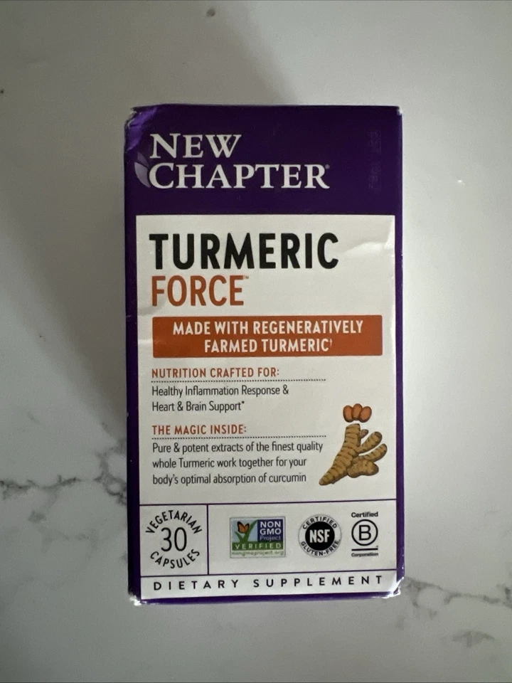 NUEVO CAPÍTULO Cúrcuma Fuerza-Corazón y Apoyo Cerebral 30 Cápsulas Veganas Exp~02/2026 Foto 1 de 1