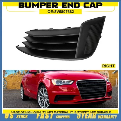 Front Bumper Fog Light Lamp Cover Grille For AUDI S3 A3 2013-17 Right Side RH P - Image 1 of 4