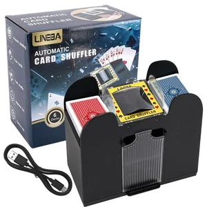 Automatic Card Shuffler, 1-6 Deck Battery-Operated Electric Poker Card Shuffler - Picture 1 of 17