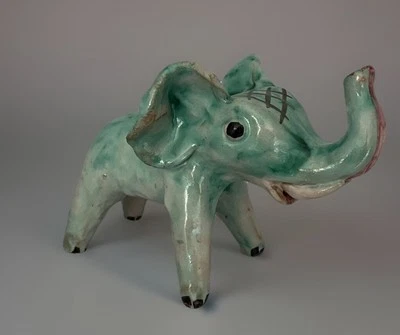 Mid Century Elefant expressiv vintage Majolika Keramik Vietri Italy Art Pottery - Bild 1 von 4