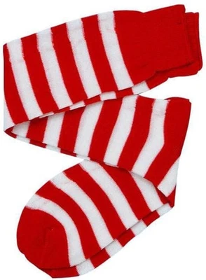 Forum Novedades Mujer Novedad Calcetines Rodilla Rayas, Talla Única, Rojo y Blanco Foto 1 de 3