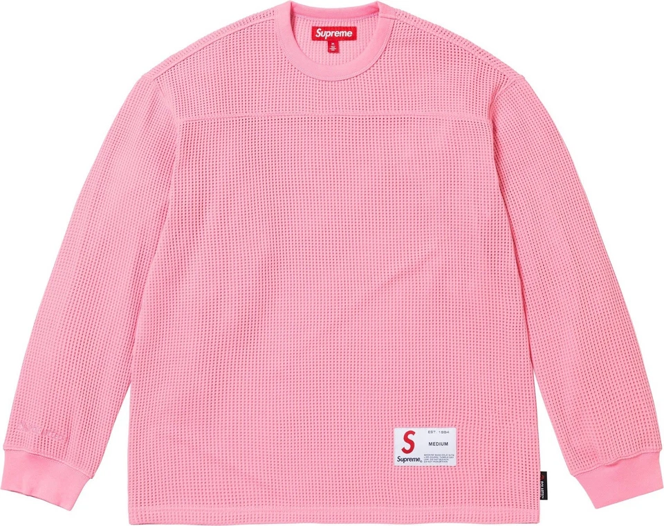 Supreme POLARTEC ® сетки L/S футбол верхний розовый SS25 мужской размер XL вышитый логотип - Изображение 1 из 4