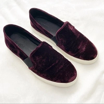 Vince Blair purple ox blood velvet sneakers 7 - Image 1 of 4