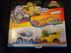 2025 Hot Wheels Racer Verse 2-Pack Nickelodeon TMNT SHREDDER & MICHELANGELO - Picture 1 of 2