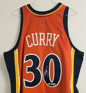 WARRIORS STEPHEN CURRY AUTOGRAPHED AUTHENTIC M&N 2009-10 JERSEY 44 (L) BAS USASM - Picture 1 of 11