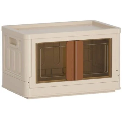 Collapsible Plastic Storage Bin Container for Closet Organizer 8.4 Gal Stackable - Image 1 of 4